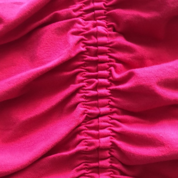 ZARA Hot Pink Ruching Tube Mini dress small - Picture 5 of 9